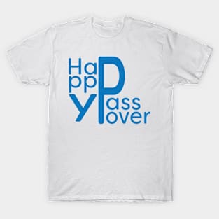 Blue Happy Passover Greeting T-Shirt